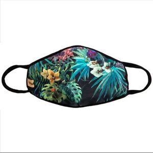 Tropical Design Black Face mask